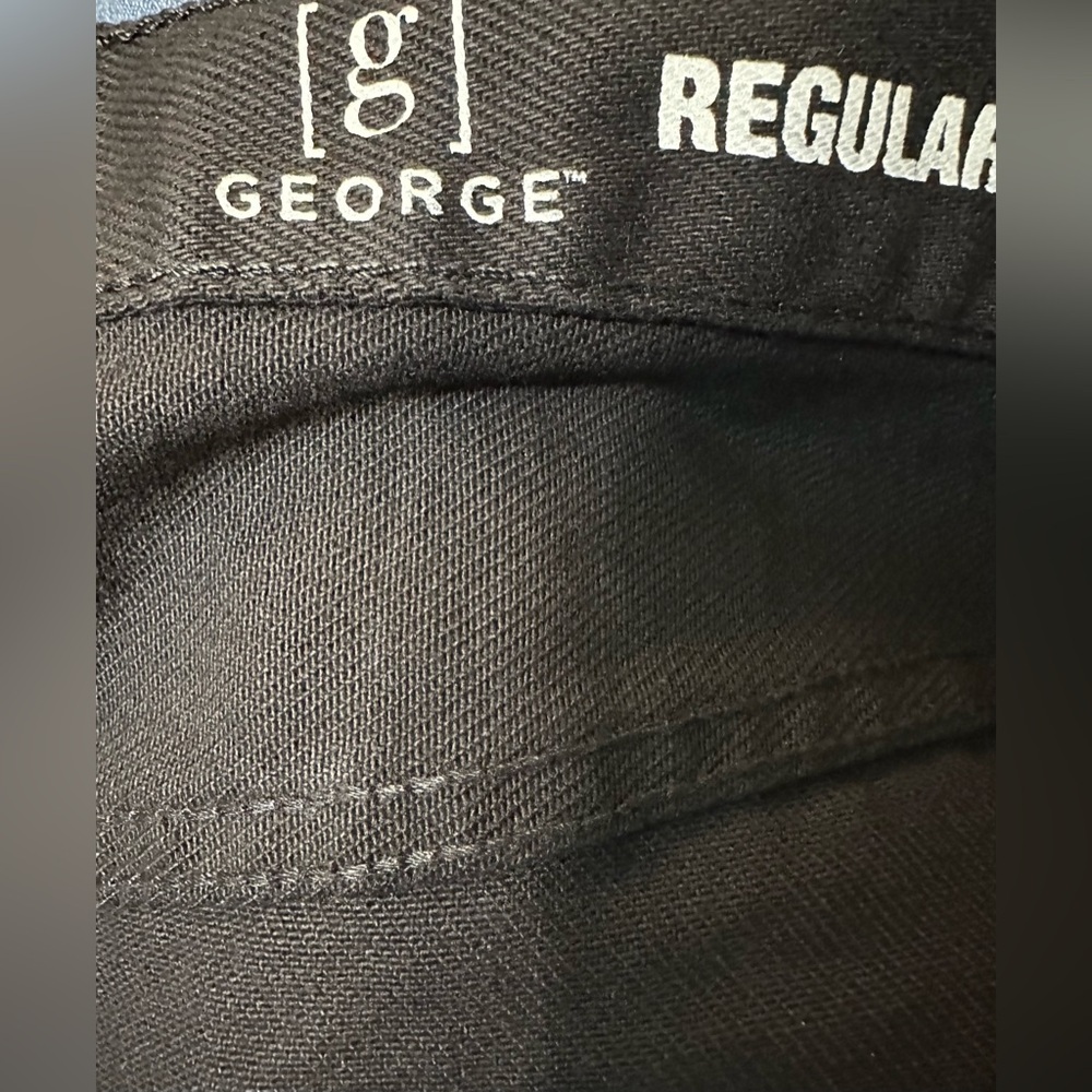 George Men’s Regular Fit Black Straight-Leg Jeans NWT 34x30 - Picture 5 of 9